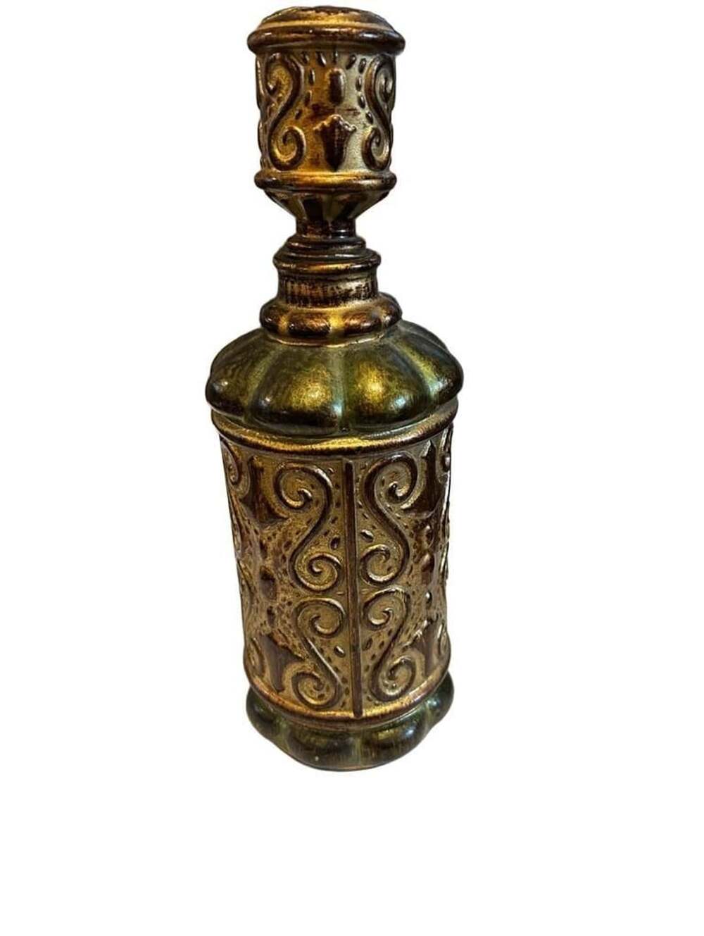 Vintage MCM Empoli Amber Glass Decanter Made in Italy